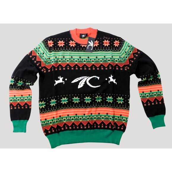 Choctaw Casino Christmas Sweater 2XL Red Green Black Reindeer Snowflake Cotton - Picture 1 of 12